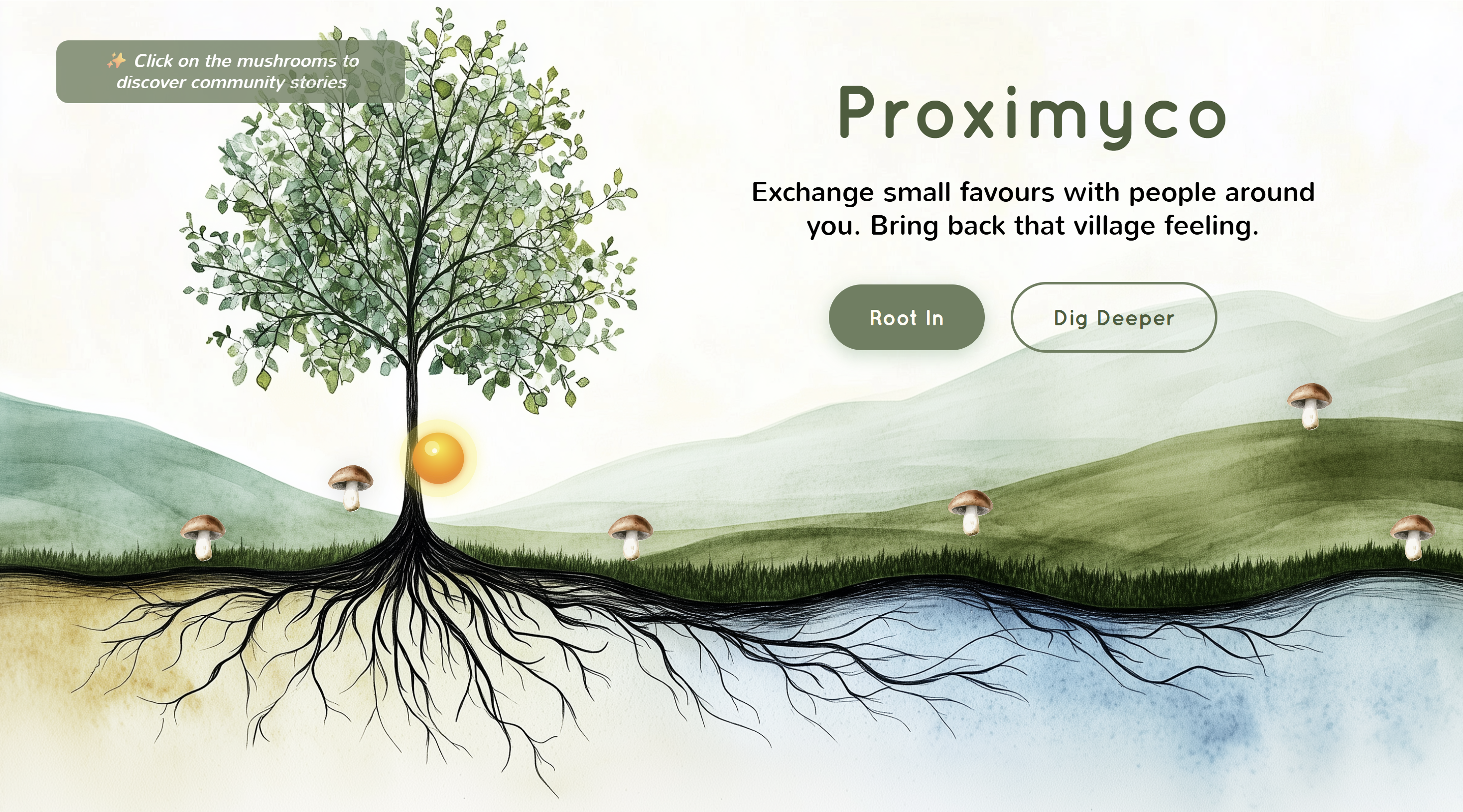 Proximyco Landing Screenshot